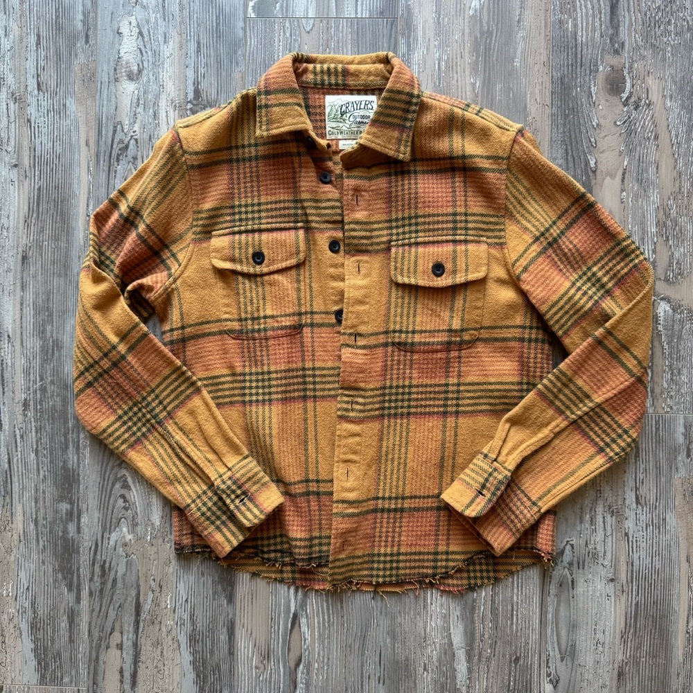 New Women’s Grayers Portland Heavy Flannel Long Sleeve Plaid Extra Small Button